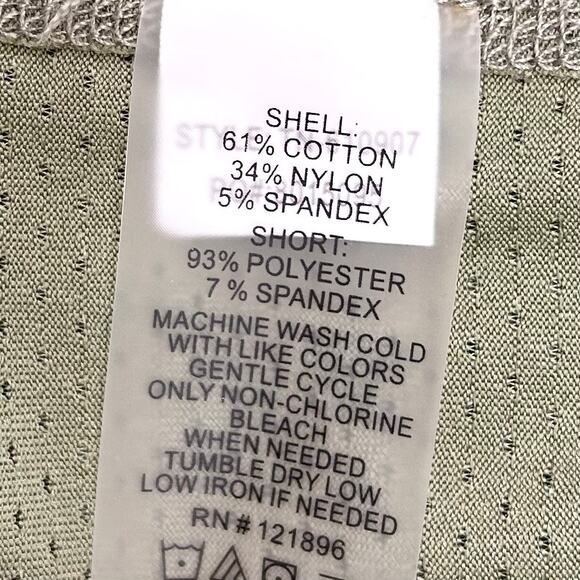 Title Nine Green Hiking Gorpcore Outdoor Drawstring Waist Mini Skort Large - Picture 8 of 9